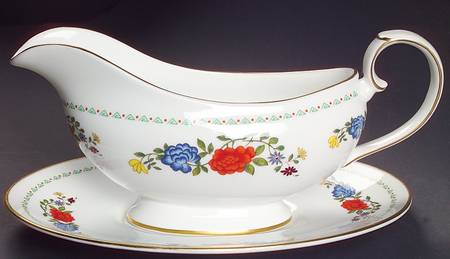 Famille Rose Gravy Boat & Underplate
