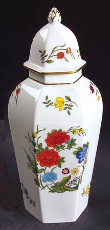 Famille Rose Large Hexagonal Ginger Jar & Lid