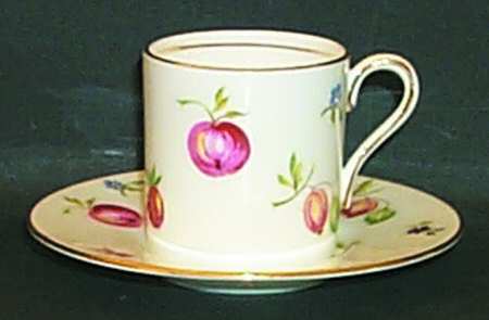 Florida White Flat Demitasse Cup & Saucer Set