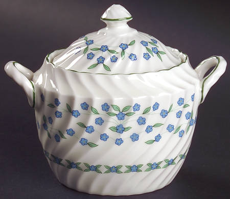 Forget Me Not Sugar Bowl & Lid by John  Aynsley & Sons