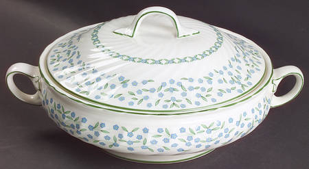 Forget Me Not Round Covered Vegetable