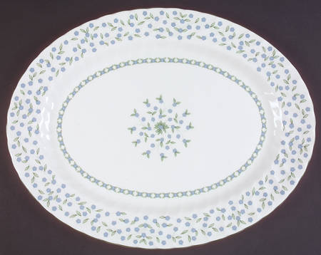 Forget Me Not 16" Oval Serving Platter