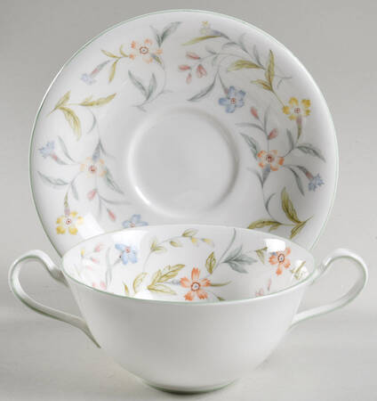 Forever Flat Cream Soup Bowl & Saucer Set by John  Aynsley & Sons
