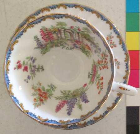 Garden Gate Footed Cup & Saucer Set