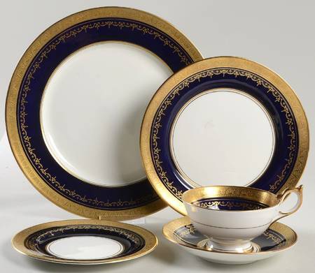 Georgian Cobalt 5 Piece Place Setting by John  Aynsley & Sons