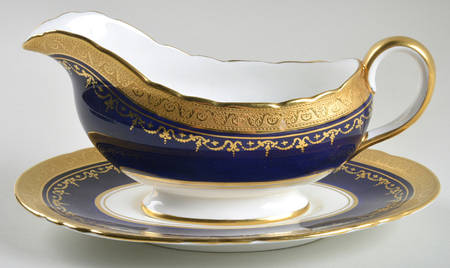 Georgian Cobalt Gravy Boat & Underplate