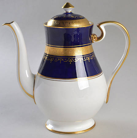 Georgian Cobalt Coffee Pot & Lid