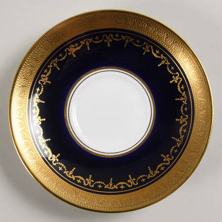Georgian Cobalt Saucer for Footed Cup