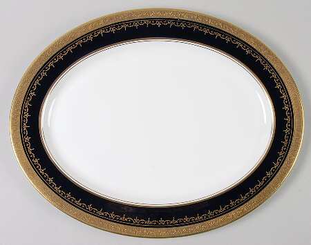 Georgian Cobalt 15" Oval Serving Platter