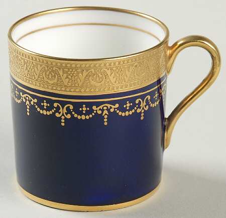 Georgian Cobalt Flat Demitasse Cup