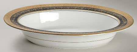 Georgian Cobalt 10" Oval Vegetable Bowl