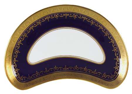 Georgian Cobalt Crescent Salad Plate