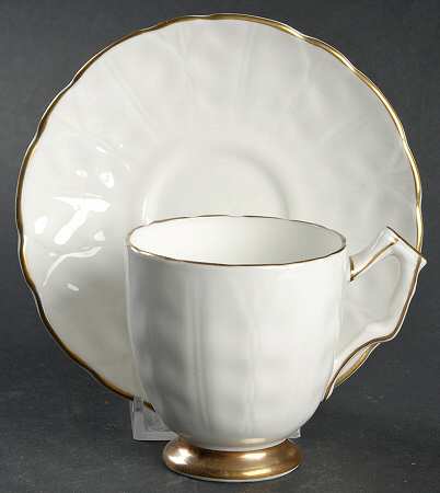 Golden Crocus (Coupe) Footed Demitasse Cup & Saucer Set