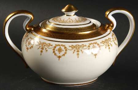 Gold Dowery Sugar Bowl & Lid