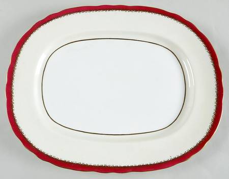 Guildhall Maroon 15" Oval Serving Platter
