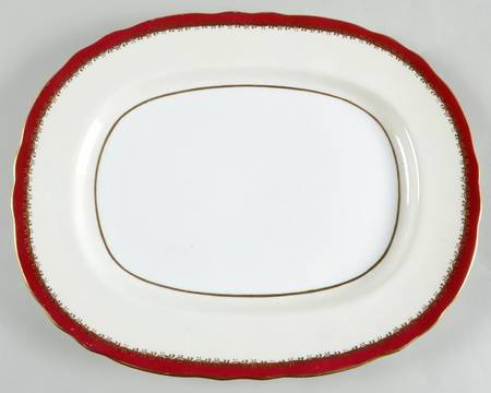 Guildhall Maroon 13" Oval Serving Platter