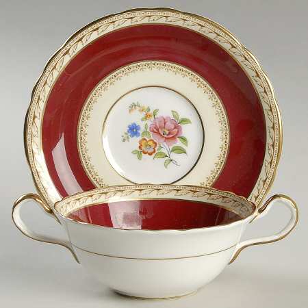 Harrogate Flat Cream Soup Bowl & Saucer Set