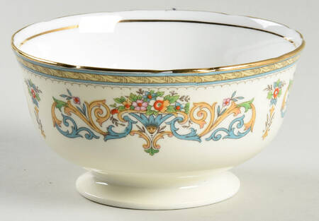 Henley (Scalloped, Gold Trim) Open Sugar Bowl