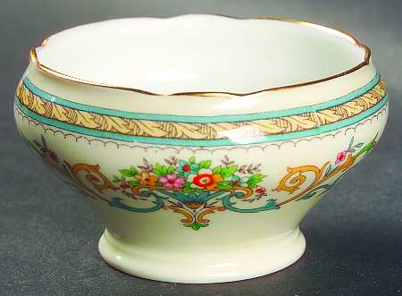Henley (Scalloped, Gold Trim) Mini Open Sugar Bowl