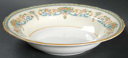 Henley (Scalloped, Yellow Trim) Rim Soup Bowl