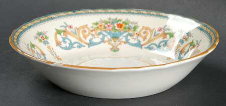 Henley (Scalloped, Yellow Trim) Fruit/Dessert (Sauce) Bowl