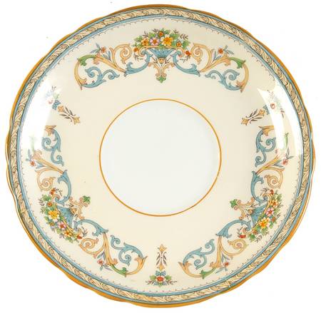 Henley (Scalloped, Yellow Trim) Saucer for Cream Soup Bowl