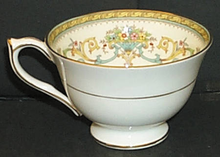 Henley (Smooth, Gold Trim, Blue Backstamp) Footed Cup