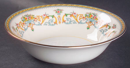 Henley (Smooth, Gold Trim, Blue Backstamp) Coupe Cereal Bowl