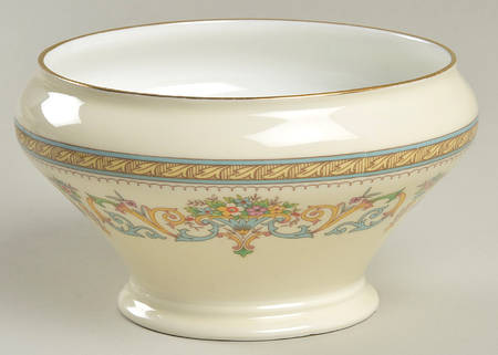 Henley (Smooth, Gold Trim, Green Backstamp) Open Sugar Bowl