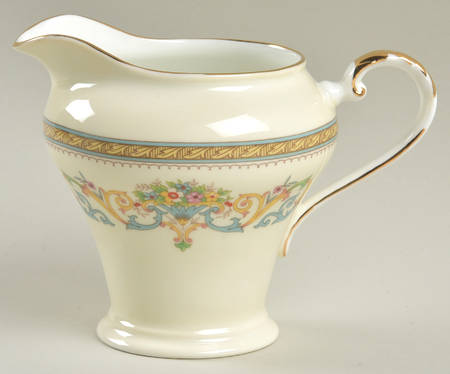 Henley (Smooth, Gold Trim, Green Backstamp) Creamer
