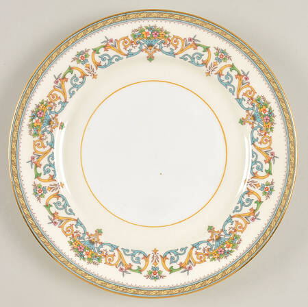 Henley (Smooth, Gold Trim, Green Backstamp) Salad Plate