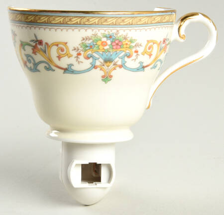 Henley (Smooth, Gold Trim, Green Backstamp) 1 5/8" + cup (H) Night Light/Cup HC