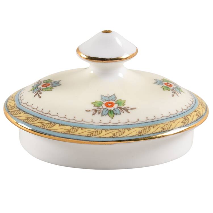 Henley (Smooth, Gold Trim, Green Backstamp) Lid for Sugar Bowl