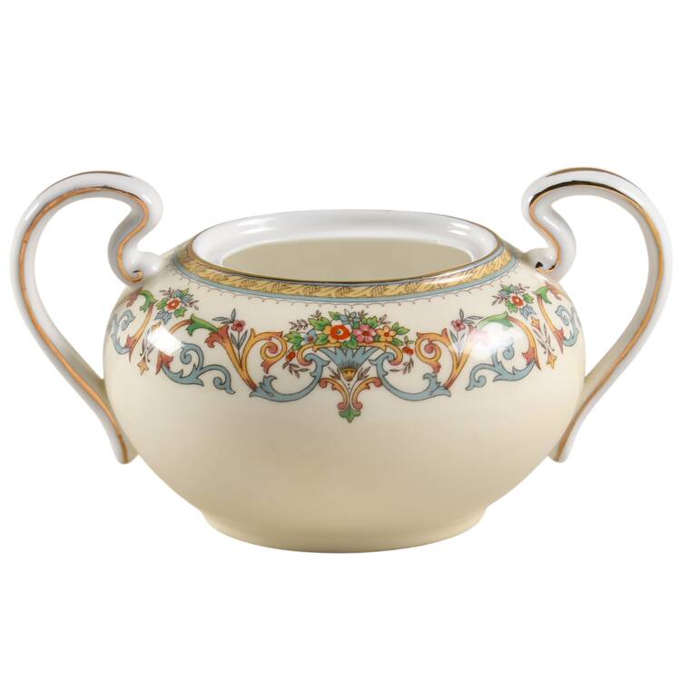 Henley (Smooth, Gold Trim, Green Backstamp) Sugar Bowl No Lid