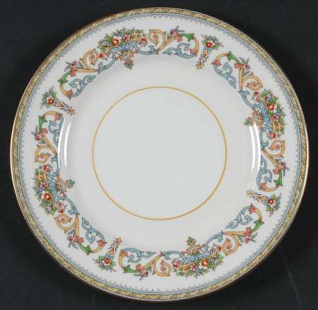 Henley (Smooth, Gold Trim, Green Backstamp) Bread & Butter Plate