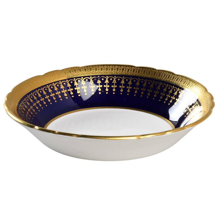 Hertford Cobalt (Scalloped) Fruit/Dessert (Sauce) Bowl by John  Aynsley & Sons