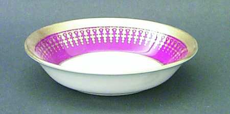 Hertford Maroon (Scalloped) Fruit/Dessert (Sauce) Bowl