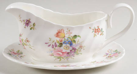 Howard Sprays Gravy Boat & Underplate by John  Aynsley & Sons