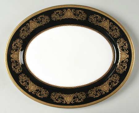 Imperial Onyx (Black) 13" Oval Serving Platter