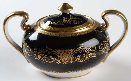 Imperial Onyx (Black) Sugar Bowl & Lid