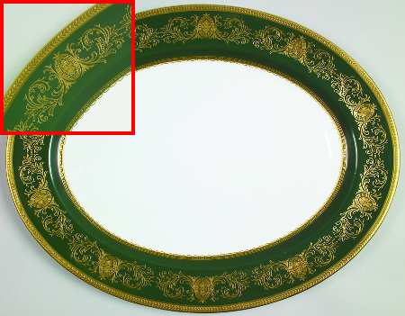 Imperial Laurel Green 15" Oval Serving Platter