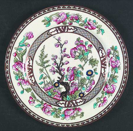 Indian Tree (Green Trim, Gold Key, Smooth) by John  Aynsley &amp; Sons