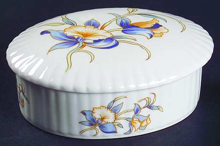 Just Orchids Oval Box & Lid