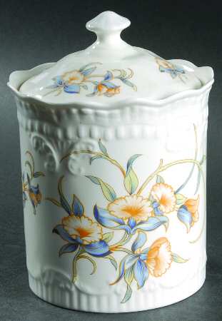 Just Orchids Biscuit Barrel & Lid