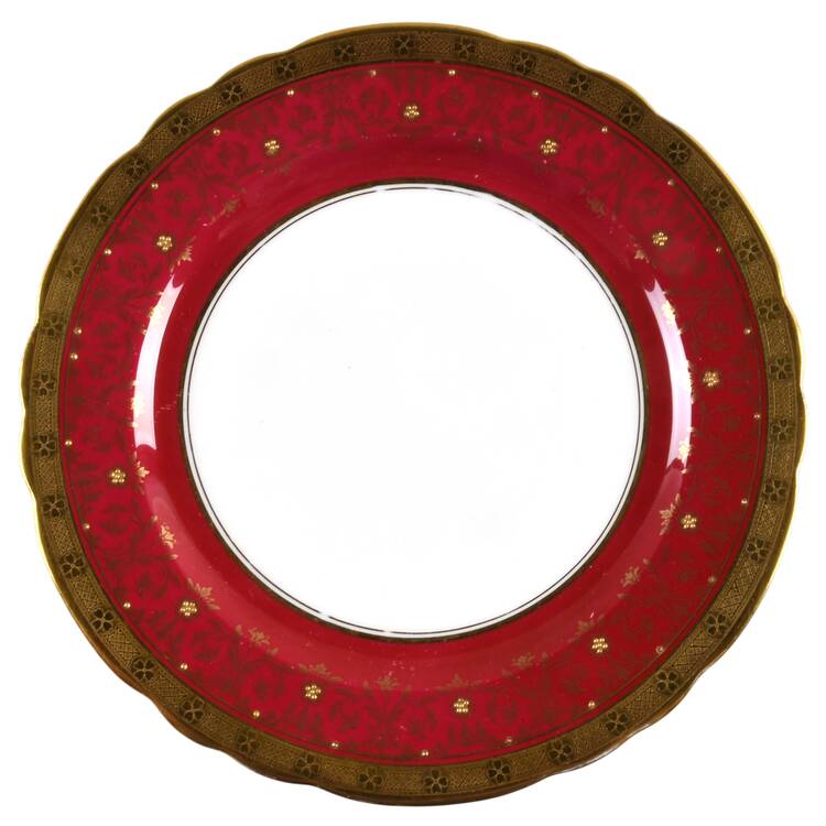Kenilworth Red (Scalloped) Salad Plate
