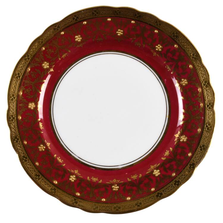 Kenilworth Red (Scalloped) Bread & Butter Plate