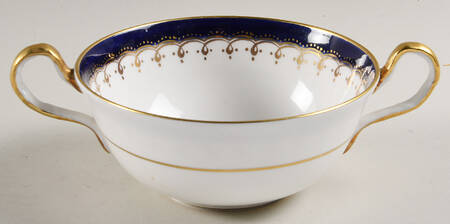 Laurette Cobalt Blue Flat Cream Soup Bowl