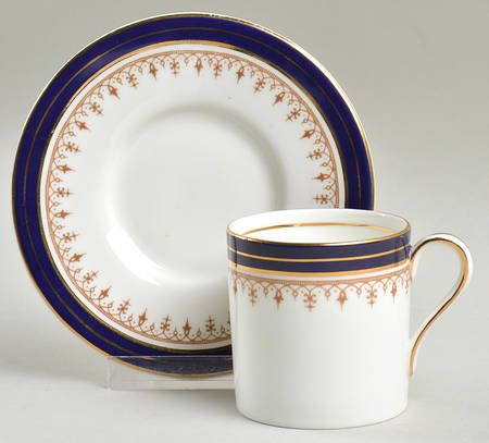 Leighton Cobalt (Smooth) Flat Demitasse Cup & Saucer Set