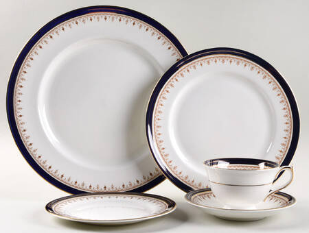 Leighton Cobalt (Smooth) 40 Piece Estate Set
