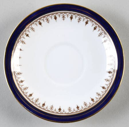 Leighton Cobalt (Smooth) Saucer for Footed Cup by John  Aynsley & Sons